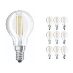 Mehrfachpackung 10x Ledvance CLASSIC LED E14 Birne Fadenlampe Klar 4.2W 470lm - 927 | Höchste Farbwiedergabe - Dimmbar - Ersatz für 40W