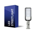 Led-Straßenbeleuchtung 50W 6000lm 70x140D - 740  | IP65 - Lichtsensor - Asymmetrisch