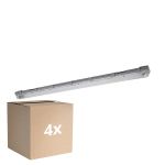 Lot 4x Ledvance Réglette LED Étanche Submarine 16W 1600lm - 840 Blanc Froid | 120cm - Détecteur De Mouvement