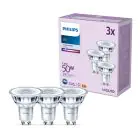 Lot 3x Philips Spot LED GU10 PAR16 5W 390lm 36D - 840 
