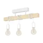 Eglo Plafonnier Townshend Échantillon Blanc Bois | IP20 - Convient pour 3x E27 