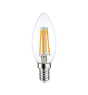 LED E14 Bougie Filament Claire 4.5W 470lm - 827 | Dimmable - Remplacement 40W